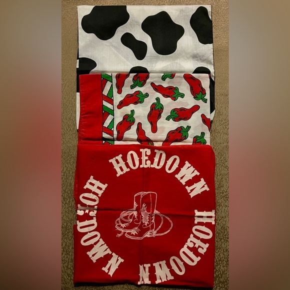 ☘️ Tex Mex Country Western Bandanas Lot of 3 - Picture 1 of 4